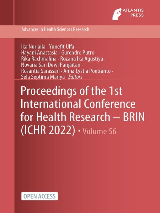 Title details for Proceedings of the 1st International Conference for Health Research – BRIN (ICHR 2022) by Ika Nurlaila - Available